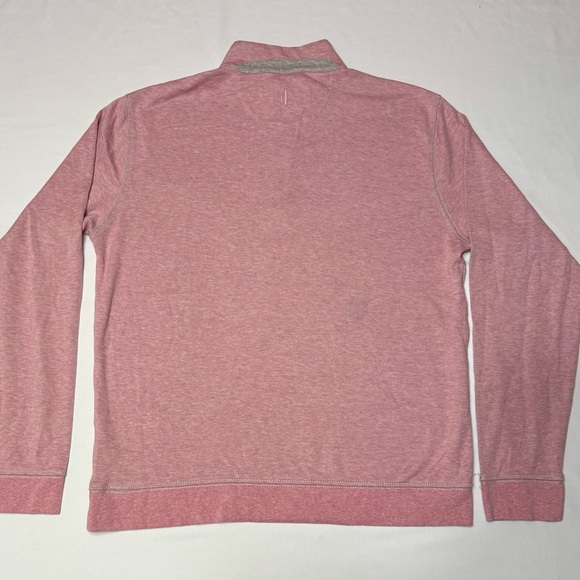 Johnnie-O Pink Knit Zip Up Sweater with High Collar - Picture 2 of 7